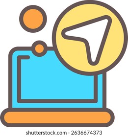 Send Filled Style Icon Design