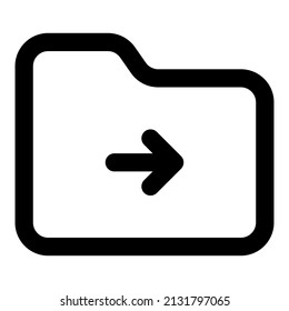 enviar icono de carpeta con color negro
