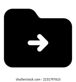 enviar icono de carpeta con color negro