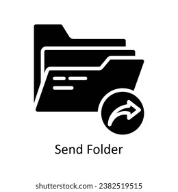 Send Folder vector  Solid Design illustration. Symbol on White background EPS 10 File 