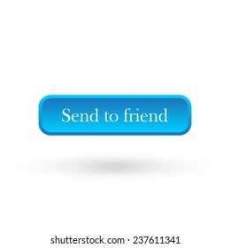 Send to friend  blue vector button for a site