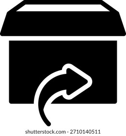 Enviar Vector de ilustración de icono de glifo