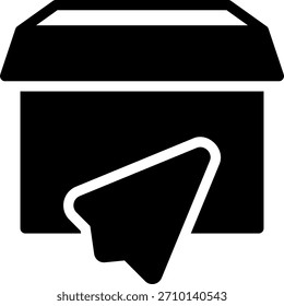 Enviar Vector de ilustración de icono de glifo