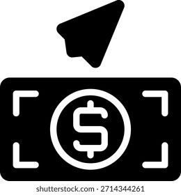Enviar Vector de ilustración de icono de glifo