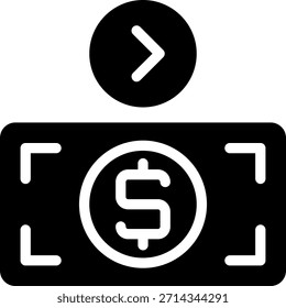 Enviar Vector de ilustración de icono de glifo