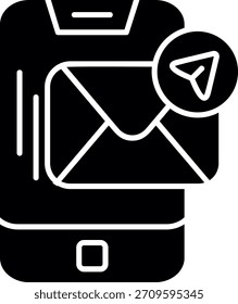 Enviar diseño de icono de estilo de glifo