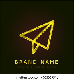 Send golden metallic logo