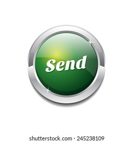 Send Green Vector Icon Button