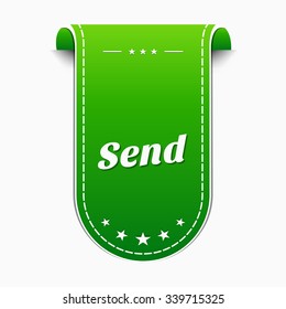 Send Green Vector Icon Design