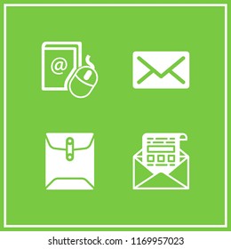 send icon. 4 send vector set. email contacts, email and envelope icons for web and design about send theme