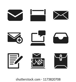 send icon. 9 send vector icons set. new email, mail and box icons for web and design about send theme