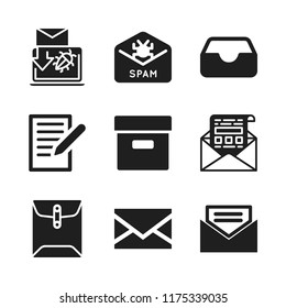 send icon. 9 send vector icons set. spam, contact form and envelope icons for web and design about send theme