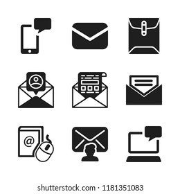 send icon. 9 send vector icons set. mail, envelope and email contacts icons for web and design about send theme