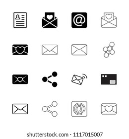 Send icon. collection of 16 send filled and outline icons such as love letter, resume, mail, parcel, share. editable send icons for web and mobile.
