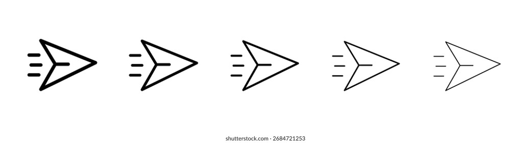 Symbol senden flache Illustration Set Logo