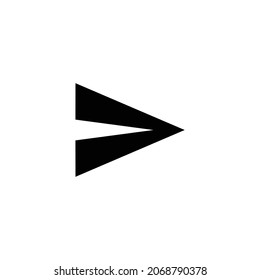 enviar icono. Diseño de estilo plano aislado en un fondo blanco. Ilustración del vector