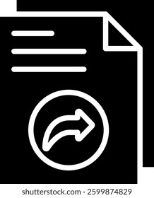 Send Icon Glyph Vector Illustration
