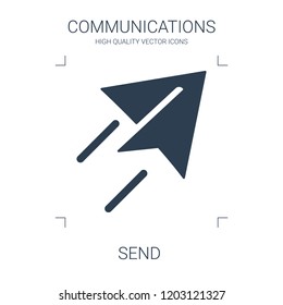 send icon. high quality filled send icon on white background. from communications collection flat trendy vector send symbol. use for web and mobile