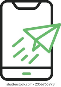 Send Icon image. Suitable for mobile application.
