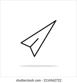 Send icon isolated on white background. Message symbol modern, simple, vector, icon for website design, mobile app, ui. Vector Illustration