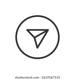 Ícone Enviar isolado no fundo branco. Compartilhar símbolo moderno, simples, vetor, ícone para design de site, aplicativo móvel, ui. Ilustração de vetor