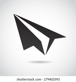 Send icon isolated on white background. Vector art.