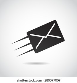 Send icon isolated on white background. Vector art.
