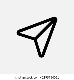 Enviar icono en el estilo de línea sobre la interfaz de usuario, usar para presentación de aplicaciones móviles del sitio web