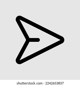 Send icon in line style about user interface, use for website mobile app presentation