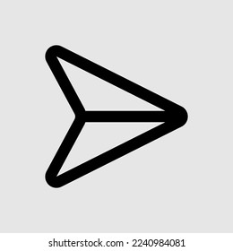 Symbol im Strichstil senden, für die Präsentation mobiler App auf der Website verwenden