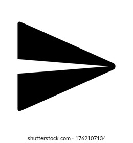 Symbol oder Logo einzeln auf Zeichen senden Vektorgrafik - hochwertige Vektorsymbole in schwarzem Stil
