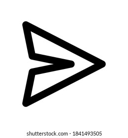 icono de envío o logotipo símbolo de signo aislado ilustración vectorial - iconos vectoriales de estilo negro de alta calidad
