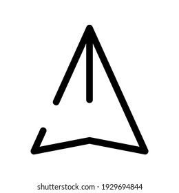icono de envío o logotipo símbolo de signo aislado ilustración vectorial - iconos vectoriales de estilo negro de alta calidad
