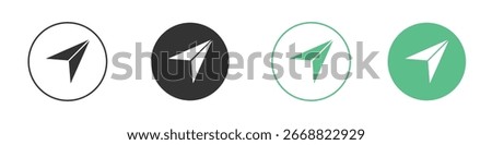 Send icon Minimal Flat Line Vector Icon Set.