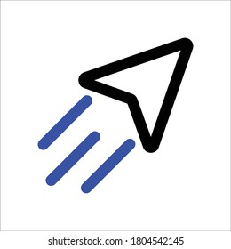 send icon mobile phone communication paper plane 