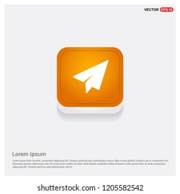 Send icon Orange Abstract Web Button - Free vector icon
