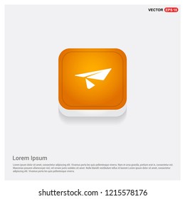 Send icon Orange Abstract Web Button - Free vector icon