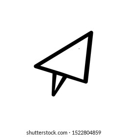 Send icon. Origami symbol. E-mail sign
