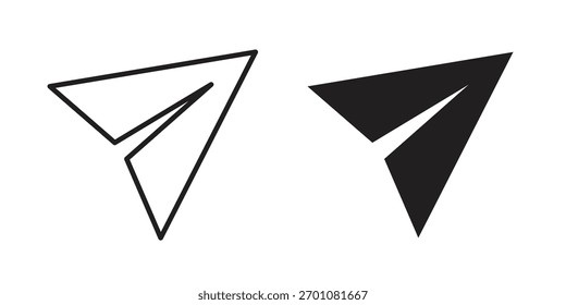 Símbolo de concepto de contorno de icono de envío con trazo editable en blanco