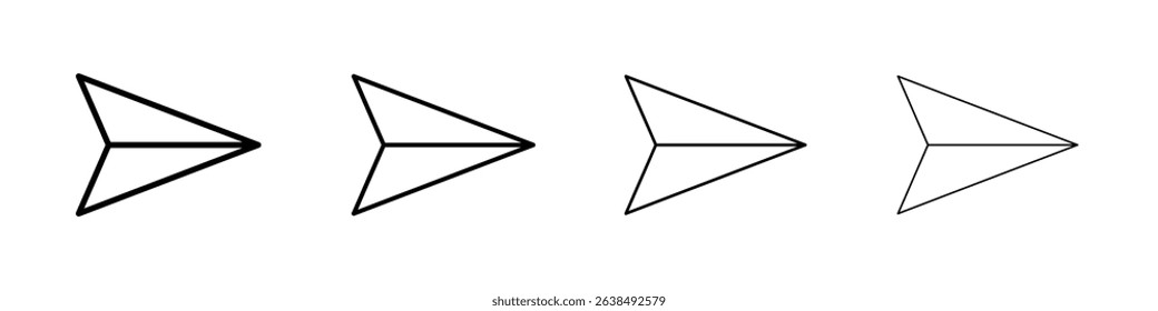 Send icon Outline sign symbol set