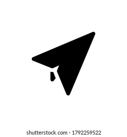 Send icon. Paperplane symbol vector on white background.