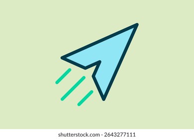 Icono de envío. Icono relacionado con Elementos de interfaz de usuario. Adecuado para Sitio web, App, interfaces de usuario, elemento, imprimible, etc. estilo de icono de línea plana. diseño de Vector simple editable
