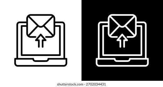 Enviar conjunto de iconos. Diseño De Línea Limpia Con Versiones Claras Y Oscuras Para Un Uso Versátil.