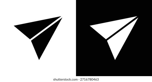 Send icon silhouette vector illustration isolated flat style