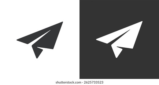 Send icon. Solid glyph series icon