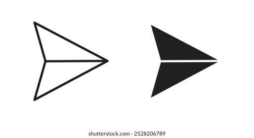 Enviar ícone em estilo sólido e traçado.