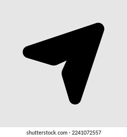 Send icon in solid style, use for website mobile app presentation