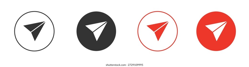 Send icon symbol in black. icon design vector stock