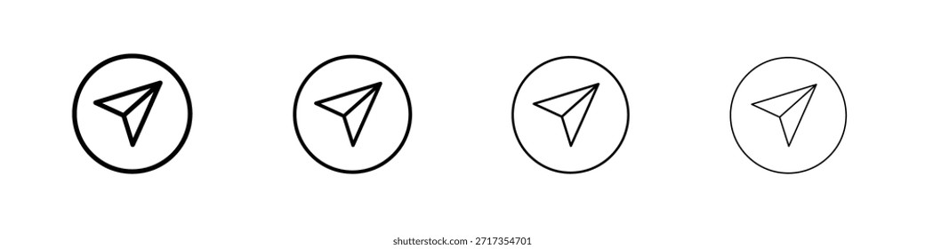 Conjunto de pictogramas de símbolo de icono de envío