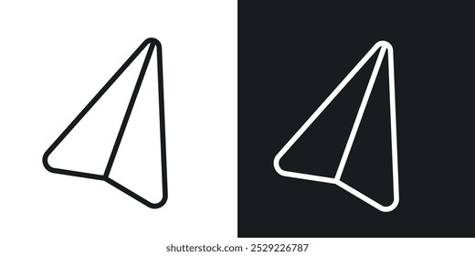 Send icon in Thin line black color. flat simple vector symbols illustration.
